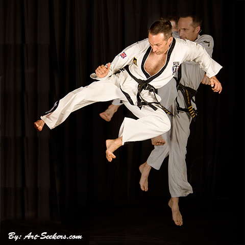 Karate action photography shot